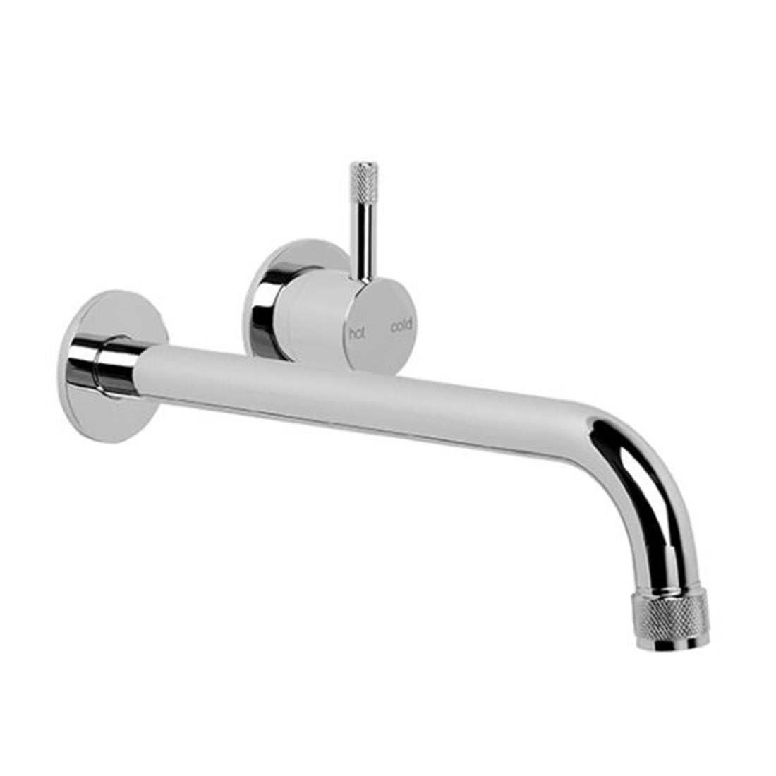 Brodware Yokato Wall Mixer Set With Knurled Lever Durobrite Chrome