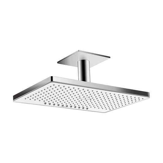 Hansgrohe Rainmaker Select Overhead Shower 460 2Jet Ecosmart 9 L Min With Ceiling Connector White Chrome