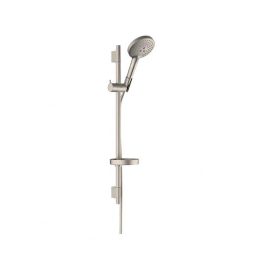 Hansgrohe Raindance Select S Shower Set 120 3Jet Ecosmart 9 L Min With Shower Bar 65 Cm And Soap Dish Brushed Nickel