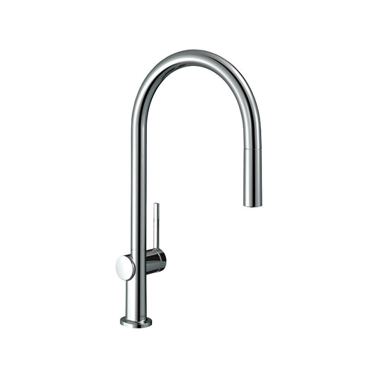 Hansgrohe Talis M54 Single Lever Kitchen Mixer 210 Pull Out Spout 1Jet Chrome