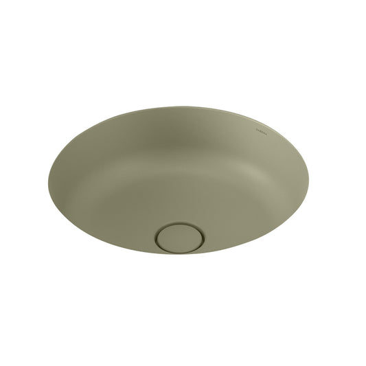 Caroma Liano Ii 440Mm Round Under Over Counter Basin Matte Green