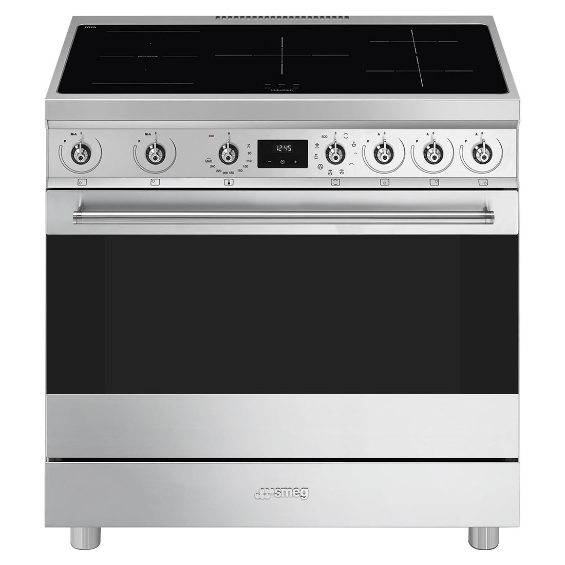 Smeg Classic Induction Thermoseal Freestanding Oven Stainless Steel 90