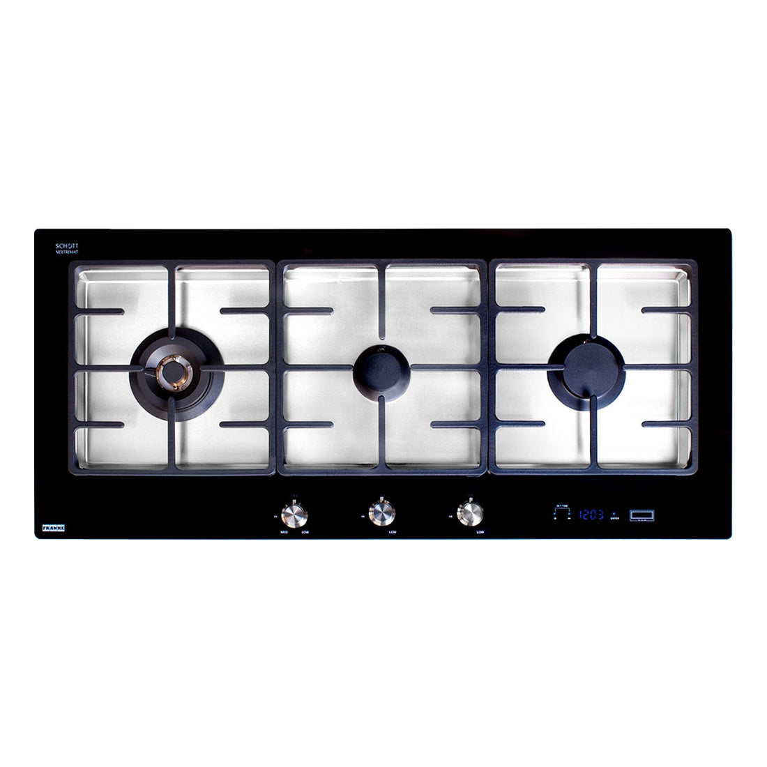 Franke Professional 3 Burner Low Profile Gas Cooktop Black Glass 100Cm