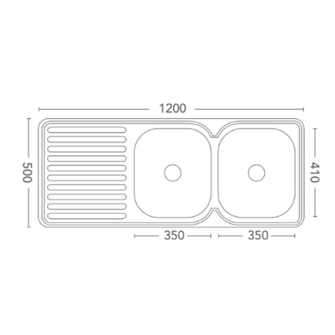 Bourne Matrix Double Bowl Sink Right-Side Bowl Stainless Steel