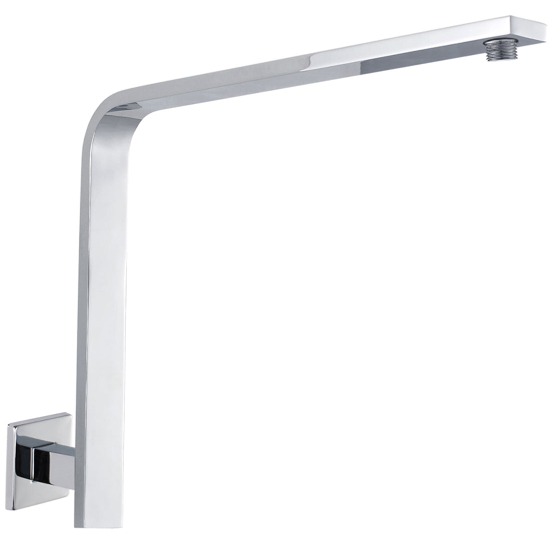 Cuadro Square Vertical LShape Shower Arm Chrome Cook & Bathe