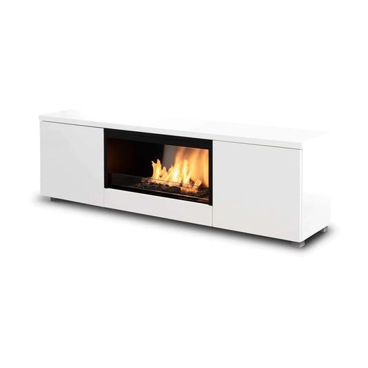 Planika Pure Flame With Tv Box Smart Fireplace White