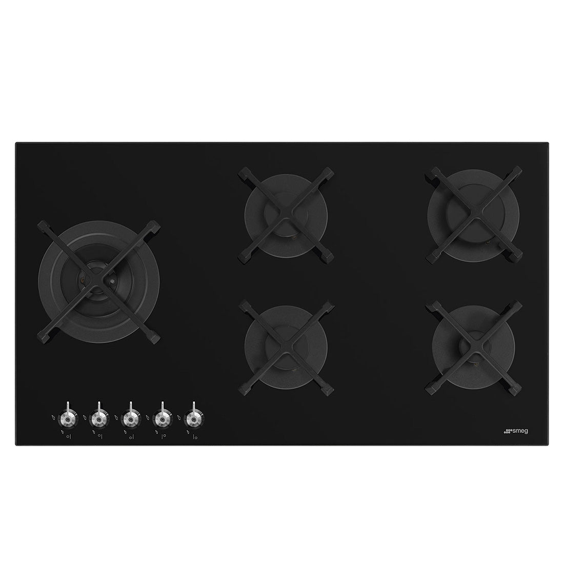 Smeg Classic 5 Burner Gas Cooktop Black Glass 90cm Cook & Bathe