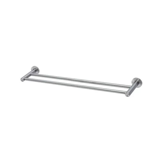 Phoenix Radii Ss 316 Double Towel Rail 600Mm Round Plate Stainless Steel