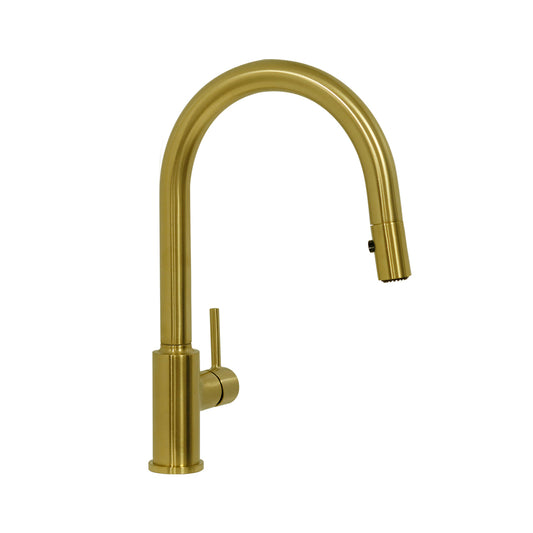 Villeroy And Boch Vita Kitchen Mixer Pull Out Spray Brushed Gold