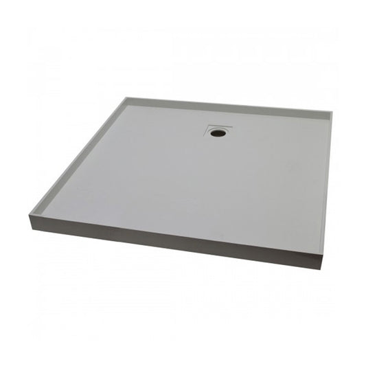 Akril Grey Tile Tray Rear Drain 900 X 900