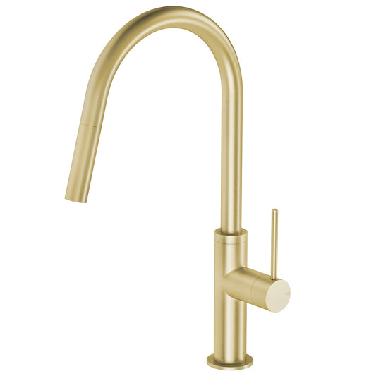 Phoenix Vivid Slimline Pull Out Sink Mixer Brushed Gold