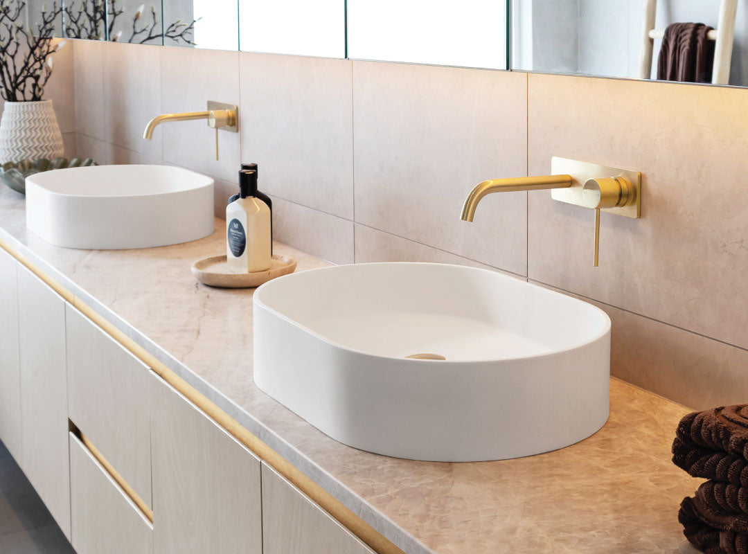 Golden Sanctuary Bathroom