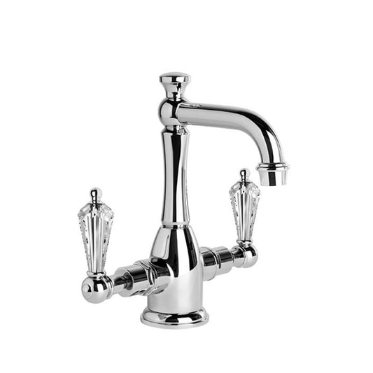 Brodware Neu England Basin Mixer With Kristall Lever Durobrite Chrome 4