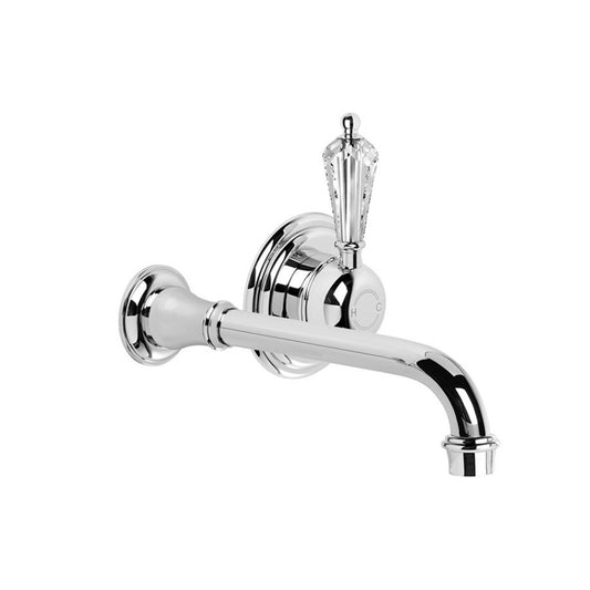 Brodware Neu England Wall Mixer Set With Kristall Lever Durobrite Chrome 1