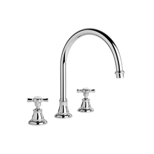 Brodware Neu England Bath Set With Cross Handle Ceramic Disc Durobrite Chrome