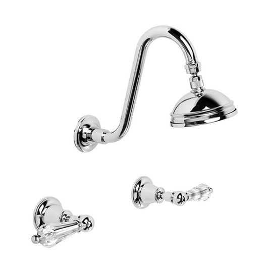 Brodware Neu England Shower Set With Kristall Lever Durobrite Chrome