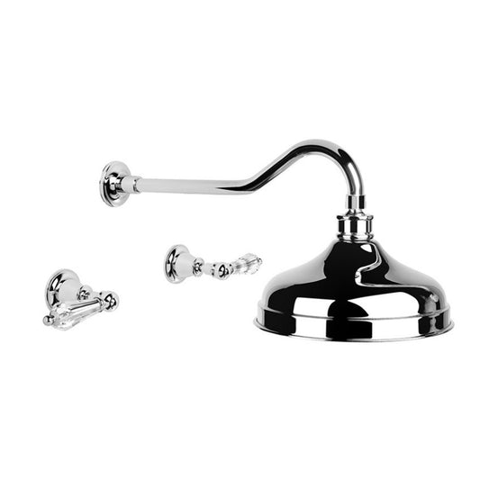 Brodware Neu England Shower Set With Kristall Lever Durobrite Chrome 3