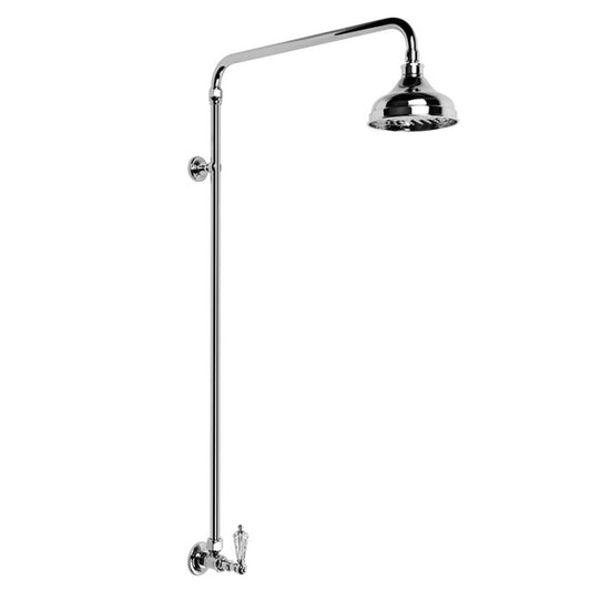 Brodware Neu England Outdoor Shower Set With Kristall Lever Durobrite Chrome