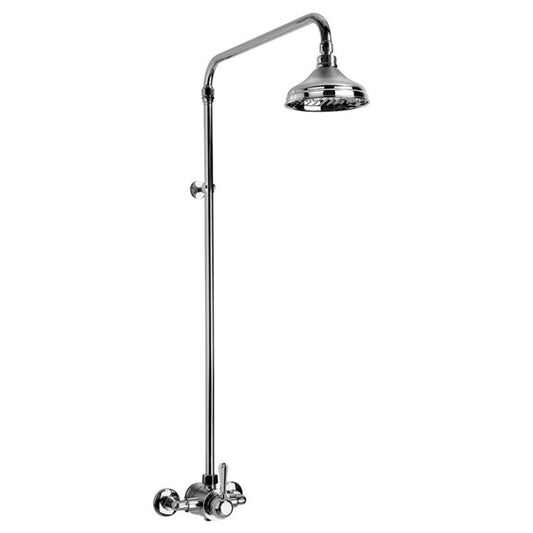 Brodware Neu England Shower Mixer Set With Metal Lever Durobrite Chrome