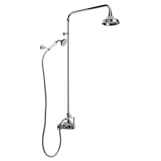 Brodware Neu England Shower Mixer Set With Metal Lever Durobrite Chrome 1