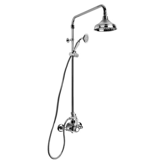 Brodware Neu England Shower Mixer Set With Kristall Lever Durobrite Chrome 2
