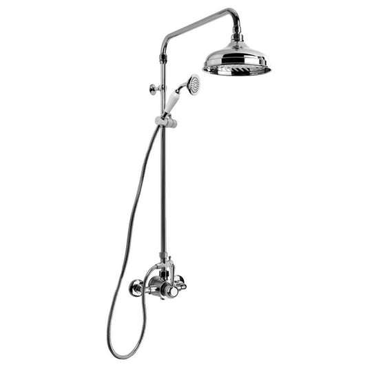 Brodware Neu England Shower Mixer Set With Metal Lever Durobrite Chrome 5