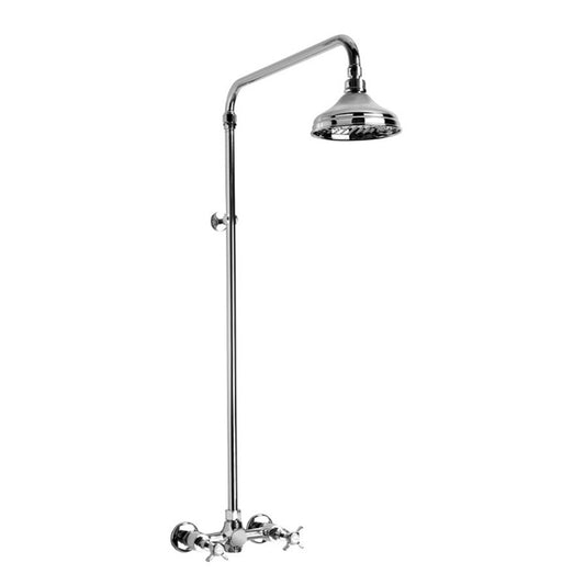 Brodware Neu England Shower Set With Cross Handle Ceramic Disc Durobrite Chrome 7