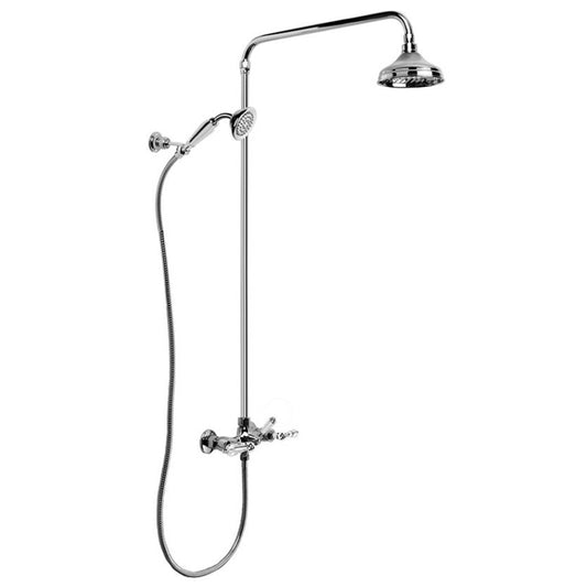 Brodware Neu England Shower Set With Kristall Lever Durobrite Chrome 8