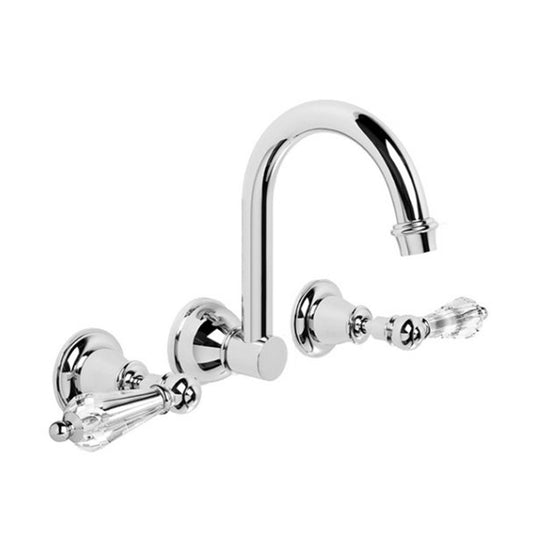 Brodware Neu England Wall Set With Kristall Lever Durobrite Chrome 1