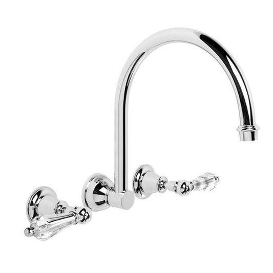 Brodware Neu England Wall Set With Kristall Lever Durobrite Chrome 2