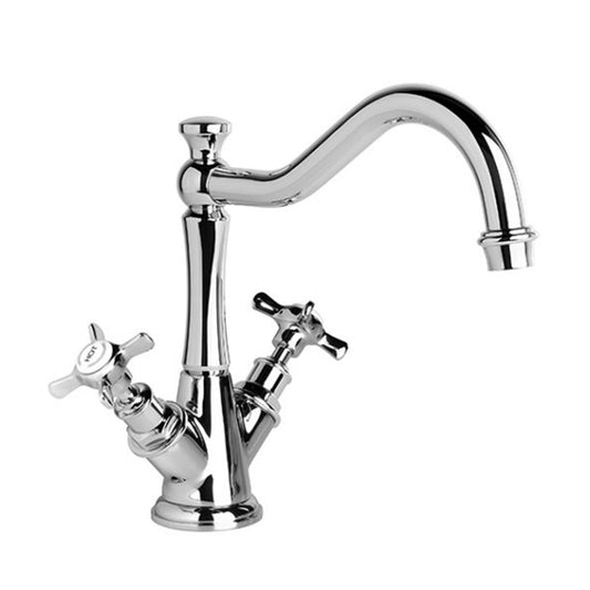 Brodware Neu England Kitchen Mixer With Cross Handle Ceramic Disc Durobrite Chrome 1