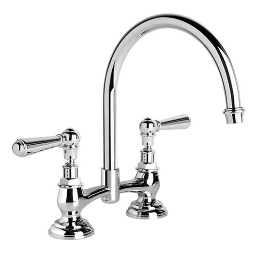 Brodware Neu England Kitchen Set With Metal Lever Durobrite Chrome 2