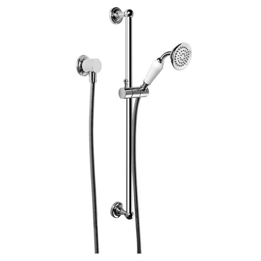 Brodware Neu England Hand Shower With White Porcelain Insert Durobrite Chrome