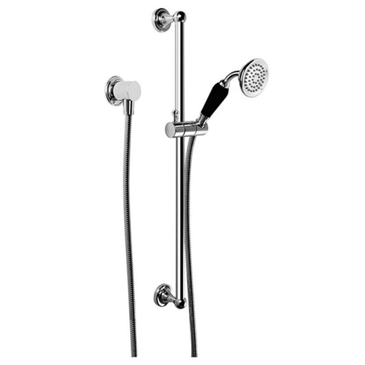 Brodware Neu England Hand Shower With Black Porcelain Insert Durobrite Chrome