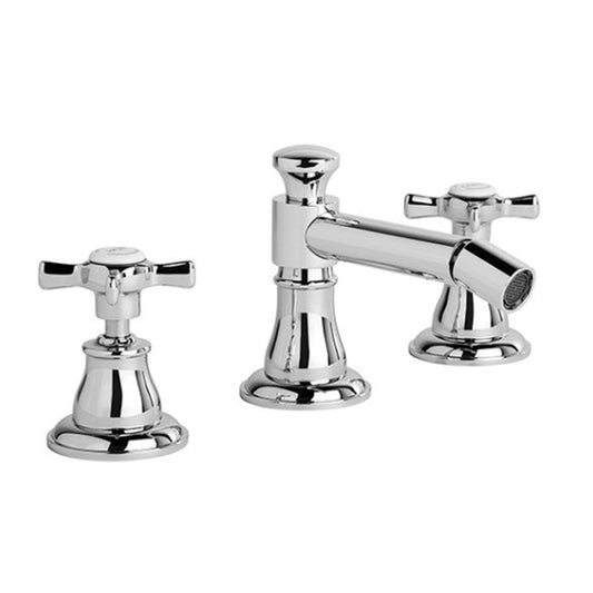 Brodware Neu England Bidet Set With Cross Handle Ceramic Disc Durobrite Chrome