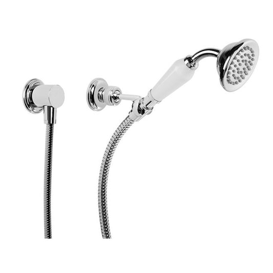 Brodware Neu England Hand Shower With White Porcelain Insert Durobrite Chrome 1