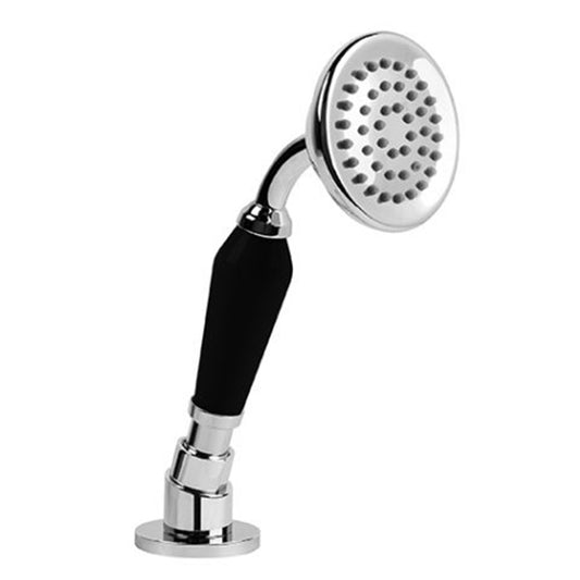 Brodware Neu England Hand Shower With Black Porcelain Insert Durobrite Chrome 2