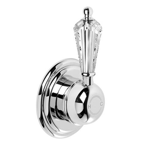 Brodware Neu England Wall Mixer With Kristall Lever Durobrite Chrome