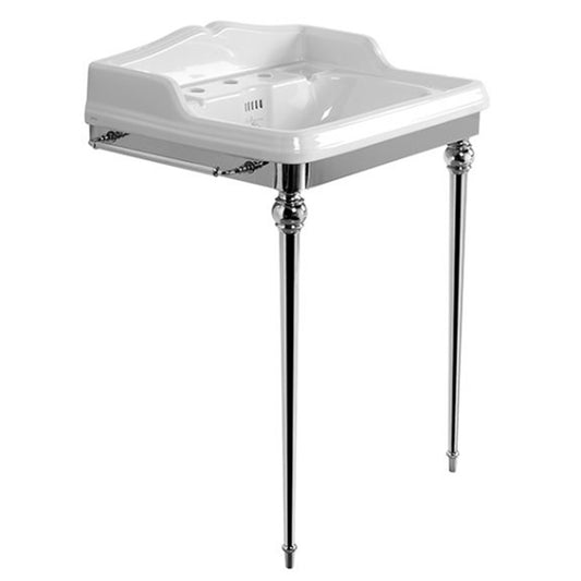 Brodware Neu England Console Triple Taphole Durobrite Chrome