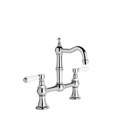 Brodware Winslow Basin Set White Porcelain Lever Durobrite Chrome 3