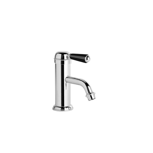Brodware Winslow Basin Mixer Black Porcelain Lever Durobrite Chrome