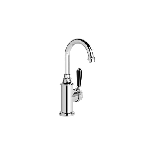 Brodware Winslow Basin Mixer Black Porcelain Lever Durobrite Chrome 1