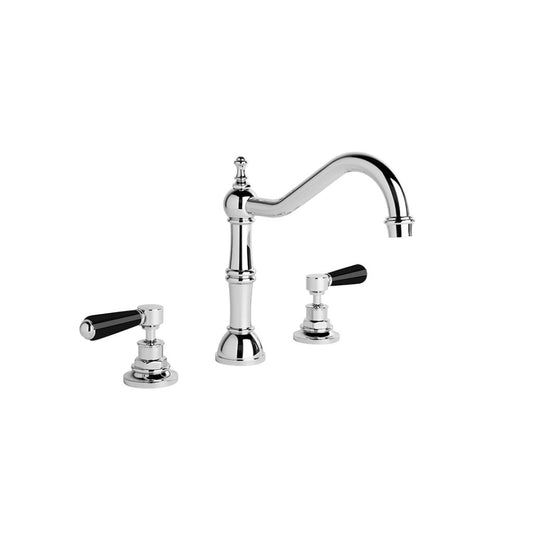 Brodware Winslow Kitchen Set Black Porcelain Lever Durobrite Chrome 1