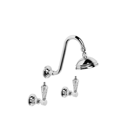 Brodware Winslow Shower Set Kristall Lever Durobrite Chrome