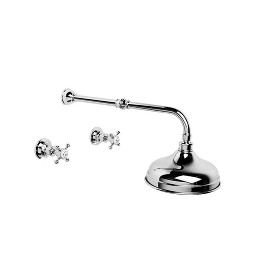 Brodware Winslow Shower Set Cross Handle Ceramic Disc Durobrite Chrome 3