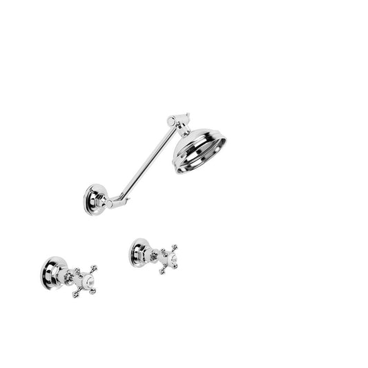 Brodware Winslow Shower Set Cross Handle Ceramic Disc Durobrite Chrome 4