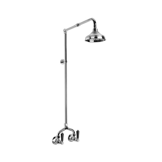 Brodware Winslow Shower Set Black Porcelain Lever Durobrite Chrome 3