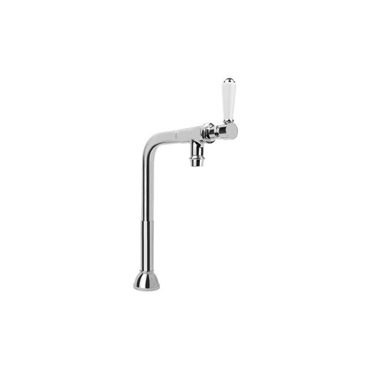 Brodware Winslow Bar Tap White Porcelain Lever Durobrite Chrome