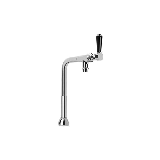 Brodware Winslow Bar Tap Black Porcelain Lever Durobrite Chrome