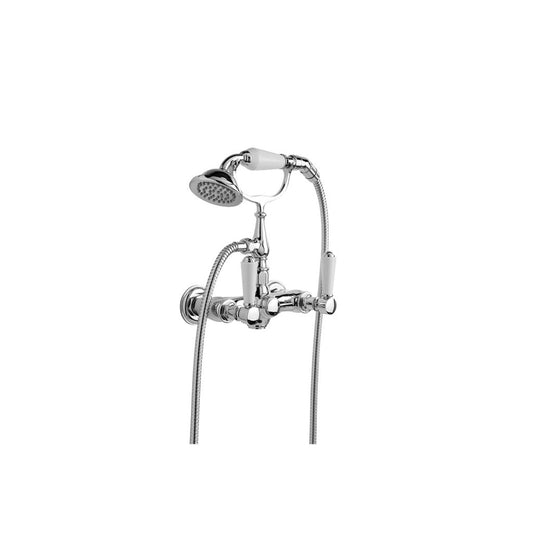 Brodware Winslow Handshower Set White Porcelain Lever Durobrite Chrome